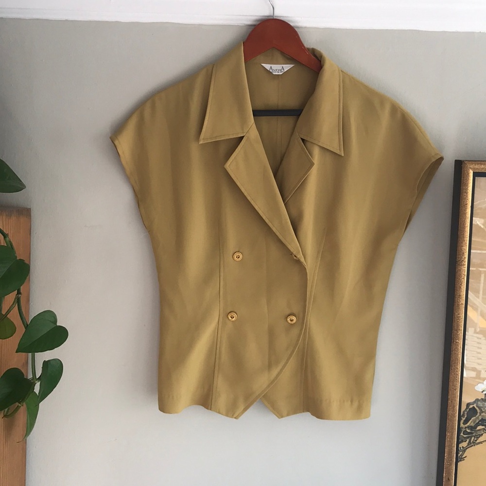 🔮 Lime Green Power Blouse 🔮 VINTAGE